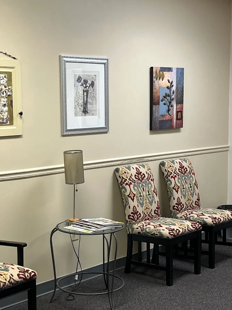 Waiting room chairs inside Carolina Podiatry Center