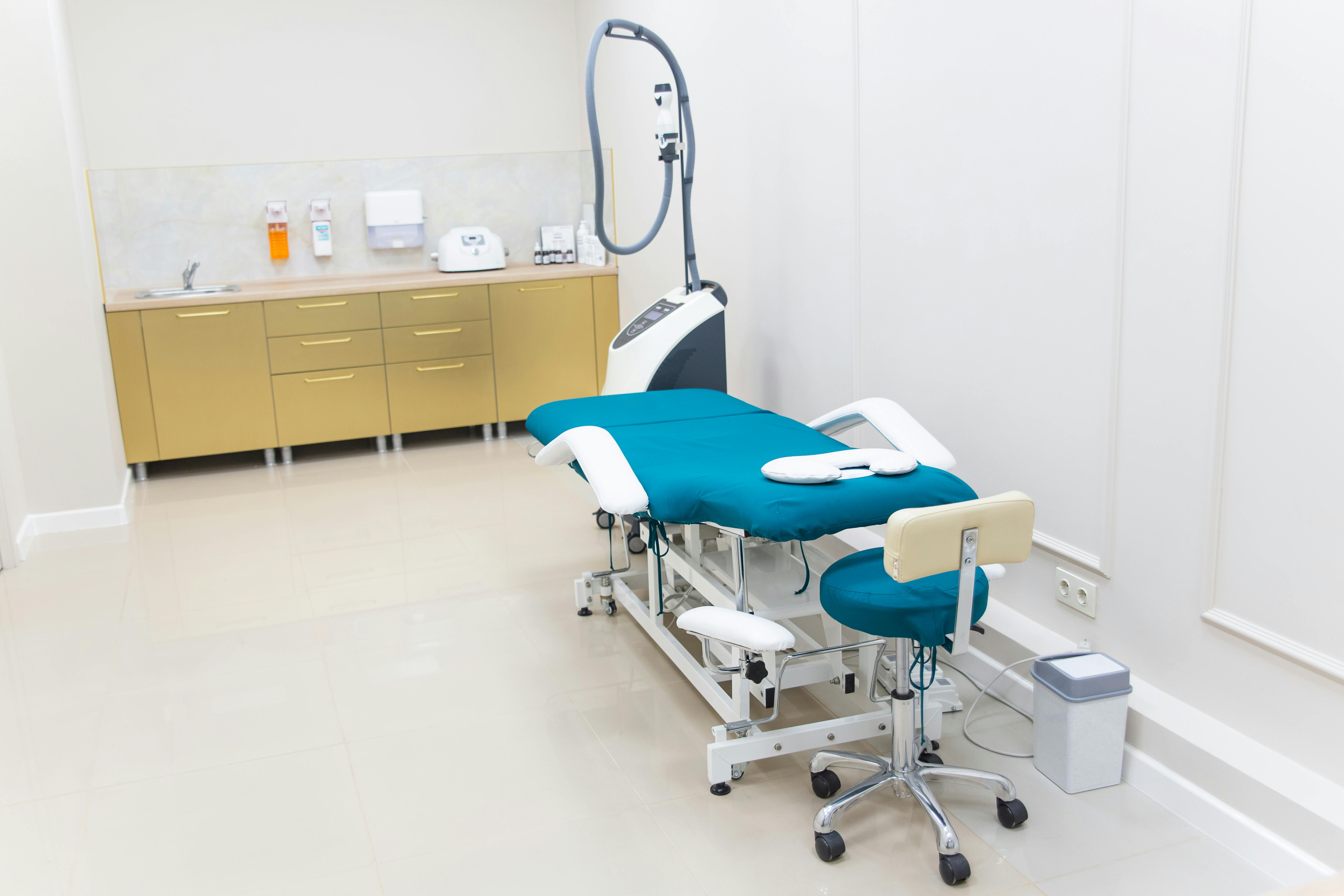 Clean podiatry treatment room